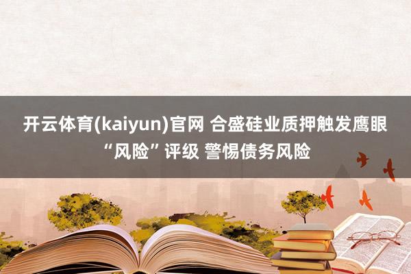 开云体育(kaiyun)官网 合盛硅业质押触发鹰眼“风险”评级 警惕债务风险