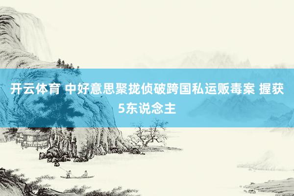 开云体育 中好意思聚拢侦破跨国私运贩毒案 握获5东说念主
